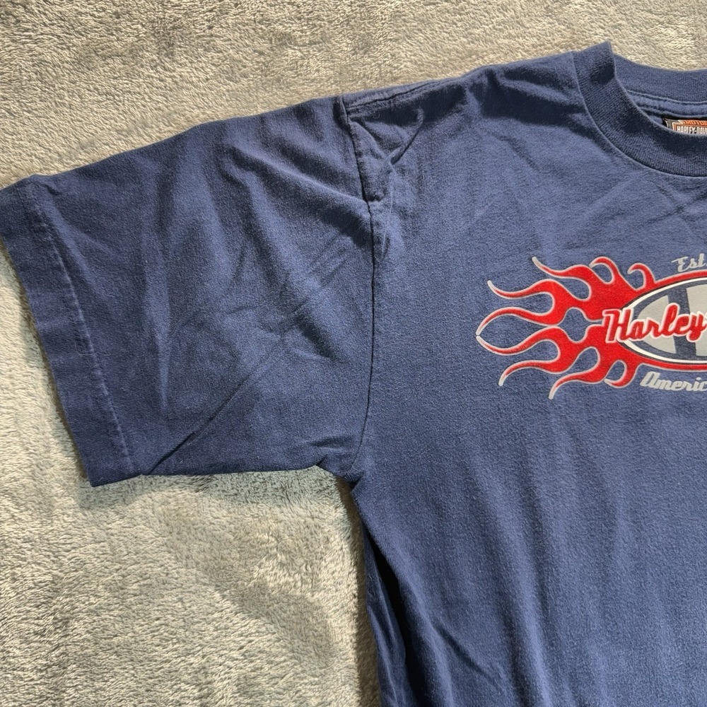Harley Davidson T-Shirt Medium Reno Nevada Flames 2004 VTG Y2K Biker - Picture 4 of 13